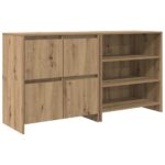 vidaXL Servírovacia skriňa 2 pcs dub artisan 70 x 41 x 75 cm – Obrázok 2