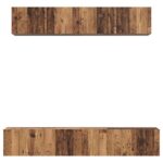 vidaXL Sada televíznych stolíkov 5 pcs Staré drevo Štandardné Stredná – Obrázok 7