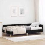 vidaXL Rohový rám postele s matracom Iný 2 pcs Zelená látka