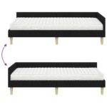 vidaXL Rohový rám postele s matracom Iný 2 pcs Zelená látka – Obrázok 12