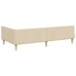 vidaXL Rohový rám postele s matracom Iný 2 pcs Krémová látka – Obrázok 9