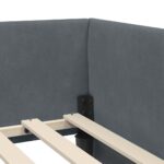 vidaXL Rohový rám postele s matracom Iný 2 pcs Sivá Zamat – Obrázok 10