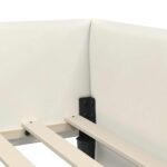 vidaXL Rohový rám postele s matracom Iný 2 pcs Krémová Zamat – Obrázok 10