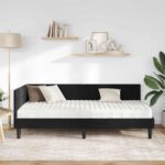 vidaXL Rohový rám postele s matracom Iný 2 pcs Čierna Zamat – Obrázok 3