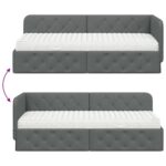 vidaXL Rohový rám postele Tmavo šedá 80 x 200 cm látka – Obrázok 12
