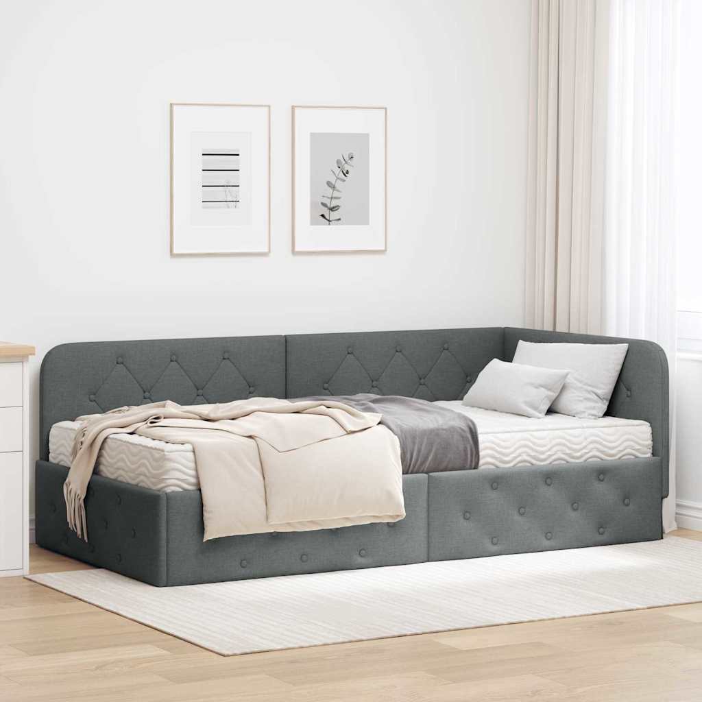 3394038_1.jpg vidaXL Rohový rám postele Tmavo šedá 90 x 190 cm látka – Obrázok 1