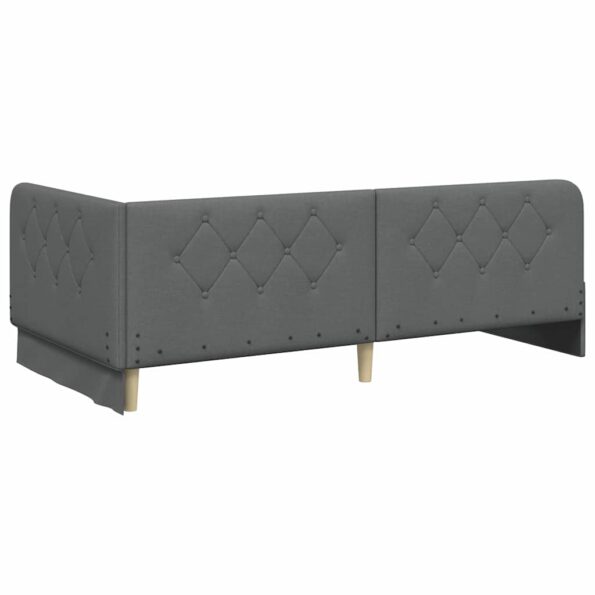 vidaXL Rohový rám postele Tmavo šedá 90 x 200 cm látka – Obrázok 9