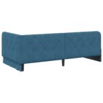 vidaXL Rohový rám postele Modrá 90 x 200 cm Zamat – Obrázok 9