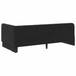 vidaXL Rohový rám postele Čierny 100 x 200 cm Zamat – Obrázok 9