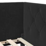 vidaXL Rohový rám postele s matracmi Čierna 100 x 200 cm Zamat – Obrázok 10