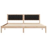 vidaXL Rám postele s čelnou doskou Čierna 200 x 200 cm látka – Obrázok 5