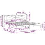 vidaXL Rám postele s čelnou doskou Sivohnedá 200 x 200 cm látka – Obrázok 11