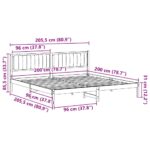 vidaXL Rám postele s čelnou doskou Čierna 200 x 200 cm látka – Obrázok 11
