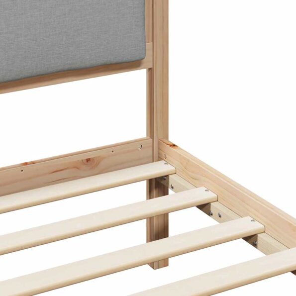 vidaXL Rám postele s čelnou doskou Svetlosivá 200 x 200 cm látka – Obrázok 8