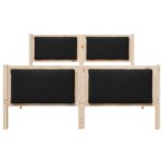 vidaXL Rám postele s čelnou doskou Čierna 140 x 200 cm látka – Obrázok 5