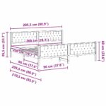 vidaXL Rám postele s čelnou doskou Sivohnedá 200 x 200 cm látka – Obrázok 11