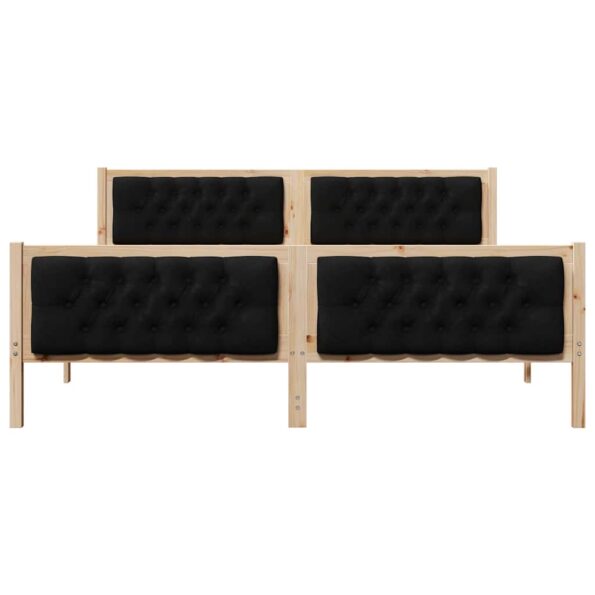 vidaXL Rám postele s čelnou doskou Čierna 180 x 200 cm látka – Obrázok 5