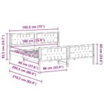 vidaXL Rám postele s čelnou doskou Sivohnedá 180 x 200 cm látka – Obrázok 11
