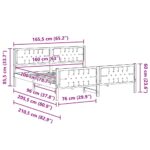 vidaXL Rám postele s čelnou doskou Sivohnedá 160 x 200 cm látka – Obrázok 11