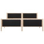 vidaXL Rám postele Hnedá a čierna 200 x 200 cm Borovicový masív – Obrázok 5