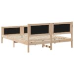 vidaXL Rám postele hnedá a tmavosivá 160 x 200 cm Borovicový masív – Obrázok 7