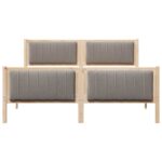 vidaXL Rám postele Hnedá a taupe 150 x 200 cm Borovicový masív – Obrázok 5