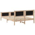 vidaXL Rám postele Hnedá a taupe 140 x 190 cm Borovicový masív – Obrázok 7