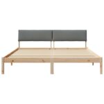 vidaXL Rám postele hnedá a tmavosivá 180 x 200 cm Borovicový masív – Obrázok 5