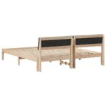 vidaXL Rám postele hnedá a tmavosivá 180 x 200 cm Borovicový masív – Obrázok 7