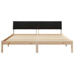 vidaXL Rám postele Hnedá a čierna 180 x 200 cm Borovicový masív – Obrázok 5
