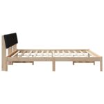 vidaXL Rám postele Hnedá a čierna 180 x 200 cm Borovicový masív – Obrázok 6