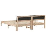 vidaXL Rám postele Hnedá a čierna 180 x 200 cm Borovicový masív – Obrázok 7