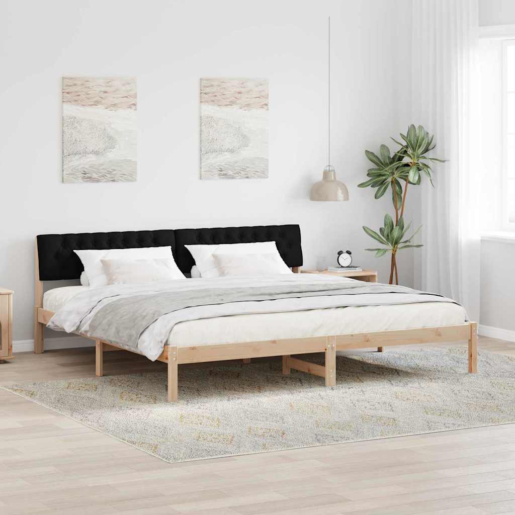 3394340_1.jpg vidaXL Rám postele Hnedá a čierna 200 x 200 cm Borovicový masív – Obrázok 1