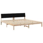 vidaXL Rám postele Hnedá a čierna 200 x 200 cm Borovicový masív – Obrázok 2