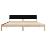 vidaXL Rám postele Hnedá a čierna 200 x 200 cm Borovicový masív – Obrázok 5