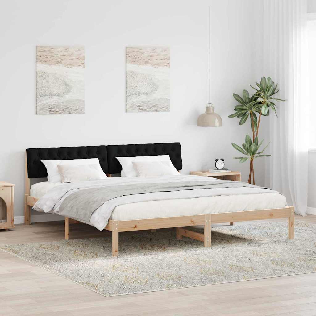 3394345_1.jpg vidaXL Rám postele Hnedá a čierna 180 x 200 cm Borovicový masív – Obrázok 1