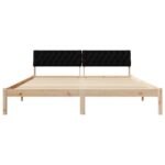 vidaXL Rám postele Hnedá a čierna 180 x 200 cm Borovicový masív – Obrázok 5