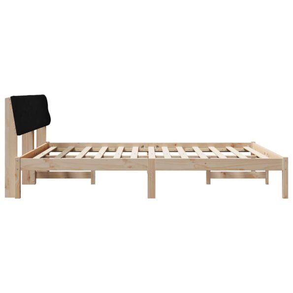 vidaXL Rám postele Hnedá a čierna 180 x 200 cm Borovicový masív – Obrázok 6