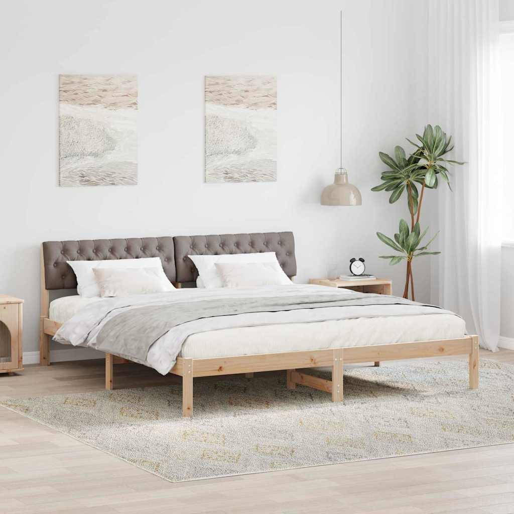 3394346_1.jpg vidaXL Rám postele Hnedá a taupe 180 x 200 cm Borovicový masív – Obrázok 1