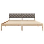 vidaXL Rám postele Hnedá a taupe 180 x 200 cm Borovicový masív – Obrázok 5