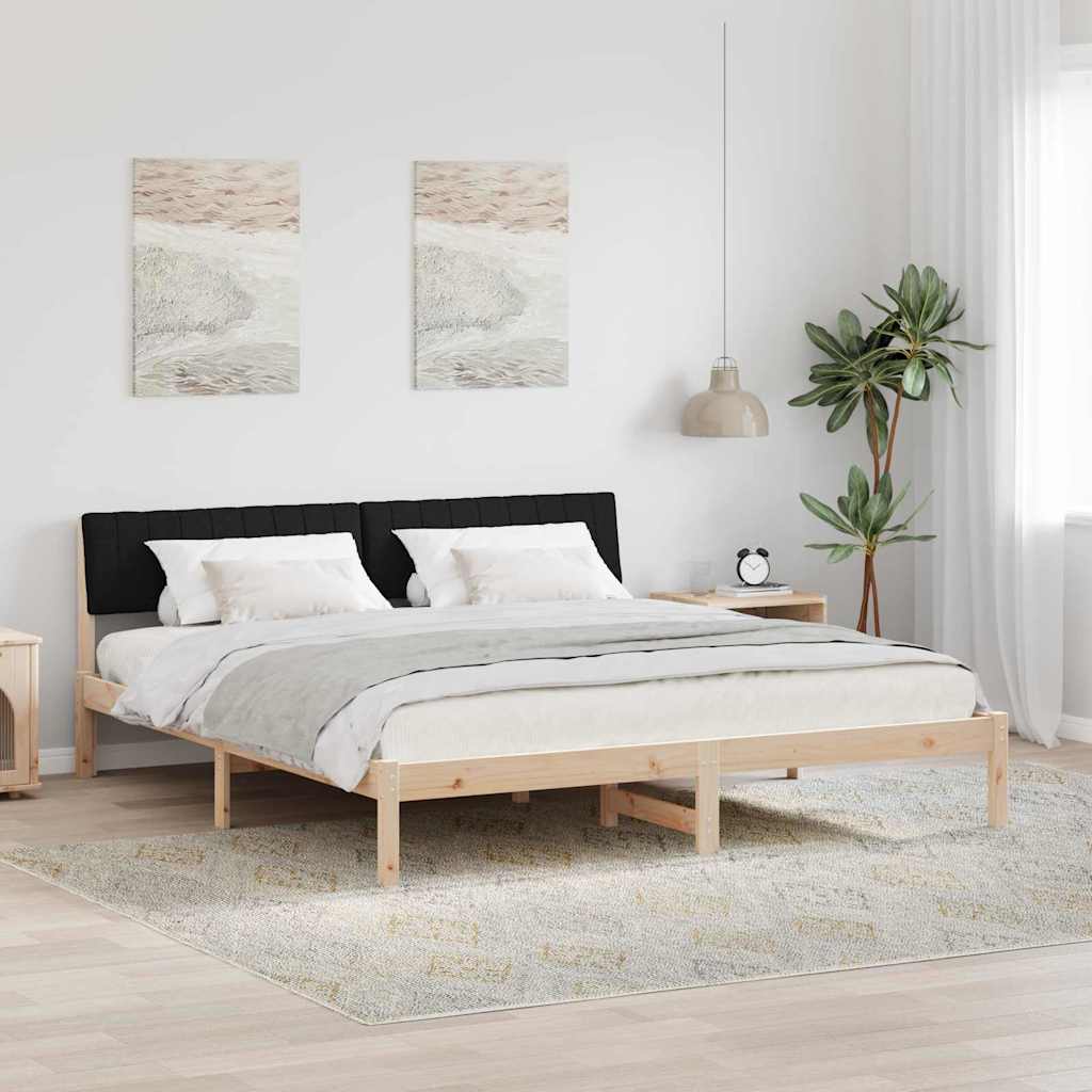 3394355_1.jpg vidaXL Rám postele Hnedá a čierna 180 x 200 cm Borovicový masív – Obrázok 1
