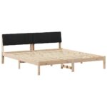 vidaXL Rám postele Hnedá a čierna 180 x 200 cm Borovicový masív – Obrázok 2