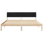 vidaXL Rám postele Hnedá a čierna 180 x 200 cm Borovicový masív – Obrázok 5