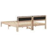 vidaXL Rám postele Hnedá a čierna 180 x 200 cm Borovicový masív – Obrázok 7