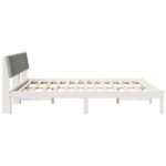 vidaXL Rám postele Biela a svetlosivá 180 x 200 cm Borovicový masív – Obrázok 6