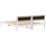 vidaXL Rám postele Biela a svetlosivá 180 x 200 cm Borovicový masív – Obrázok 7