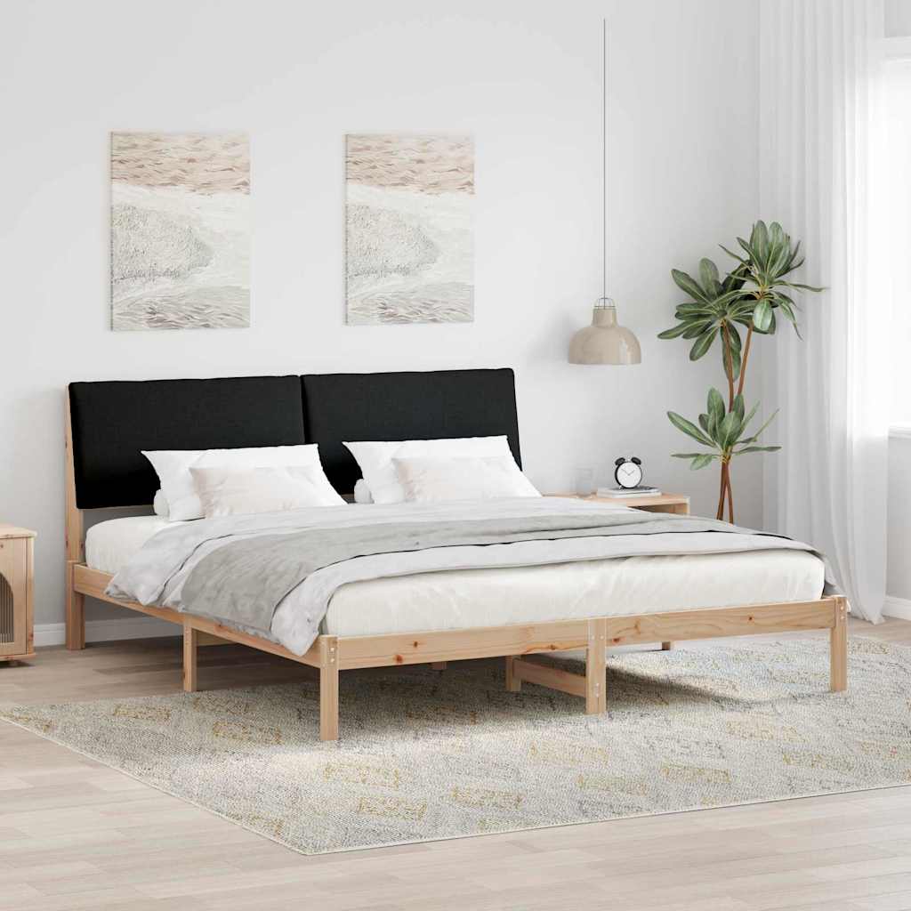 3394360_1.jpg vidaXL Rám postele Hnedá a čierna 200 x 200 cm Borovicový masív – Obrázok 1