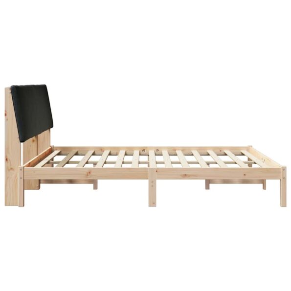 vidaXL Rám postele Hnedá a čierna 180 x 200 cm Borovicový masív – Obrázok 6
