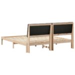 vidaXL Rám postele Hnedá a čierna 180 x 200 cm Borovicový masív – Obrázok 7