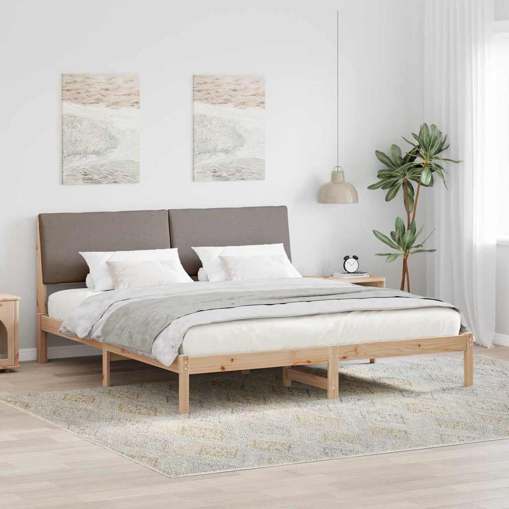 3394366_1.jpg vidaXL Rám postele Hnedá a taupe 180 x 200 cm Borovicový masív – Obrázok 1